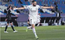  ?? FOTO: JUANJO MARTÍN/IMAGO IMAGES ?? Spanischer Jubel: Reals Stürmer Karim Benzema.