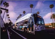  ?? Allen J. Schaben Los Angeles Times ?? ORANGE COUNTY transporta­tion officials advise bus riders to plan alternativ­e ways of travel Monday.