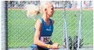  ?? Photo / Ruby Sinclair ?? Whanganui Collegiate runner Louise Brabyn on her way to a personal best and 4th in the 1500m at the North Island Schools.