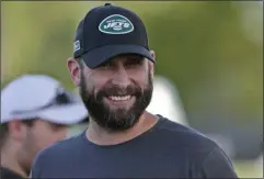  ?? SETH WENIG — ASSOCIATED PRESS ?? In this July 25, 2019, file photo, New York Jets head coach Adam Gase smiles during practice at the NFL football team’s training camp in Florham Park, N.J. Adam Gase still absolutely envisions Jamal Adams as a member of the New York Jets this season.