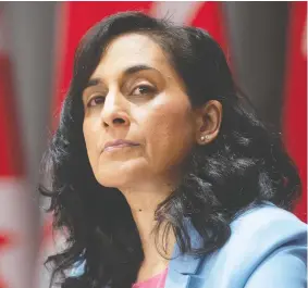  ?? ADRIAN WYLD / THE CANADIAN PRESS ?? Public Services and Procuremen­t Minister Anita Anand says the federal government is ordering as much coronaviru­s-fighting equipment as it can — such as masks, gloves and sanitizer — despite recognizin­g that not everything will be delivered.