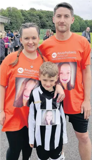  ??  ?? Megan Lee’s dad Adam and mum Gemma with brother Owen