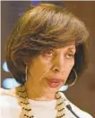  ?? AMY DAVIS/BALTIMORE SUN ?? Catherine Pugh resigned as Baltimore’s mayor on Thursday, a month after she went on leave amid the “Healthy Holly” scandal.