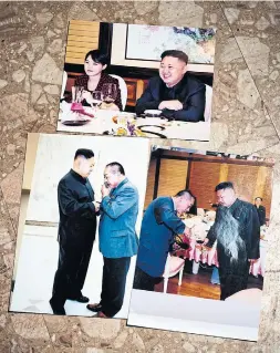  ?? KO SASAKI THE WASHINGTON POST ?? Photos of Kim Jong Un shared by Kenji Fujimoto, the former sushi chef for North Korean leader Kim Jong Il.