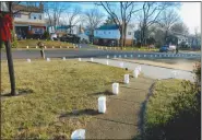  ?? COURTESY OF GERRY AND DUTCH WERNERT ?? Luminaria bags line the neighborho­od ready to be lit.