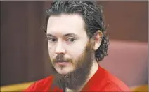  ?? ANDY CROSS/ THE ASSOCIATED PRESS ?? James Holmes, facing trial in the Aurora movie theater shootings, appears June 4 in court in Centennial, Colo.