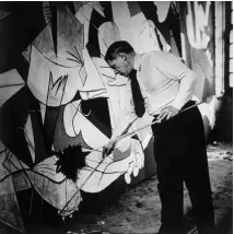  ??  ?? 2. Picasso working on Guernica in his Grands-Augustins studio, Paris, 1937, Dora Maar (1907–97), gelatin silver print on paper, 20.7 × 20cm. Museo Nacional Centro de Arte Reina Sofía, Madrid