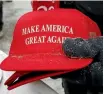  ?? REUTERS ?? Caps sold by street vendors at Donald Trump’s inaugurati­on were made in Asia.