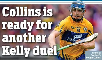  ??  ?? Primed: Cratloe’s Podge Collins