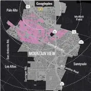  ??  ?? Existing single- and multi-family homes needed to house all Google employees in Mountain View