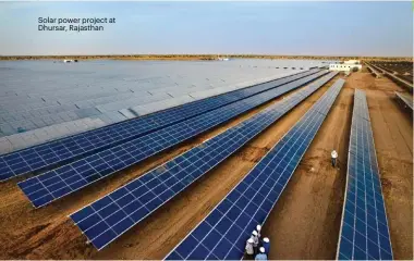  ?? PHOTOGRAPH­S BY VIVAN MEHRA ?? Solar power project at Dhursar, Rajasthan