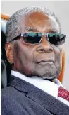  ?? SIPHIWE SIBEKO REUTERS ?? Zimbabwe’s former president Robert Mugabe in 2018.
•