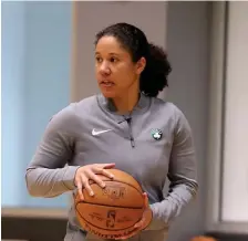  ?? Nancy lane / HeRald STaFF FIle ?? BIG RESPECT: The Celtics heaped praise on assistant coach Kara Lawson, who recently accepted the head coaching job for the Duke women’s basketball team.