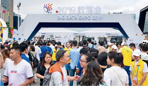  ??  ?? Una vista de Big Data Expo 2019, realizada del 25 al 27 de mayo en Guiyang, capital de la provincia suroeste de Guizhou.