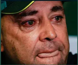  ??  ?? CRYING GAME: THE AUSSIE COACH WAS AT IT TOO...