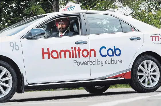  ?? GARY YOKOYAMA THE HAMILTON SPECTATOR ?? Hamilton Cab CEO Jagtar Singh Chahal. In 2002, Chahal led a small mutiny of Blue Line drivers and now Hamilton Cab is nearly as big as Blue Line. But the real competitio­n today is Uber.