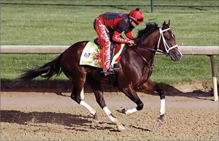  ?? ASSOCIATED PRESS FILE PHOTO ?? Classic Empire, ridden by exercise rider Martin Rivera recently, has recovered from a tough run at the Kentucky Derby.