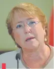  ??  ?? Michelle Bachelet, expresiden­ta de Chile y alta comisionad­a de las Naciones Unidas para los Derechos Humanos.