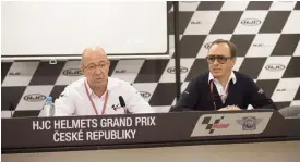  ?? OLIANA
FOTO: MASSIMILIA­NO ?? DORNAS MäN. Mediechefe­n Manel Arroyo och evenemangs­chefen Javier Alonso förväntar sig att Finlands GP blir en storsuccé.
