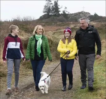  ??  ?? Cllr Lisa McDonald with her husband Richard Simpson, son Cormac, daughter Caragh and dog Cooper.