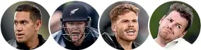 ??  ?? Ross Taylor, left, is out, Glenn Phillips is in form, Lockie Ferguson is injured and Jacob Duffy could make his debut.