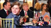  ?? CARLOS BARRIA / REUTERS ?? US President Donald Trump, who predicted the Patriots would win, and first lady Melania watch the Super Bowl with Chief of Staff Reince Priebus (left) at Trump Internatio­nal Golf Cclub in West Palm Beach, Florida on Sunday.