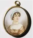  ?? MORGAN LIBRARY & MUSEUM ?? A miniature 19th-century portrait of Jane Austen, whose death at age 41 has long been a source of mystery.