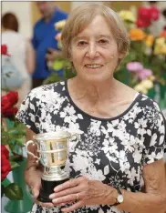  ??  ?? Wendy Molyneux, winner of the Crawford Cup for Best Overall Allotment.