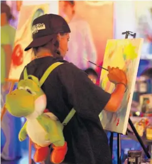  ?? DAVID KUHRY/COURTESY ?? The Synesthesi­a art and music festival will feature a handful of live-art
painters.