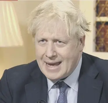  ??  ?? 0 Boris Johnson played down the prospect of new sanctions