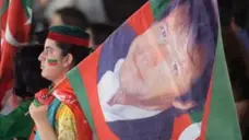  ?? AAMIR QURESHI/AFP/GETTY IMAGES ?? Opposition leader Imran Khan said Sunday that the verdict disqualify­ing prime minister Nawaz Sharif “laid the foundation for a new Pakistan.”