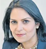  ??  ?? Priti Patel...‘Migration is out of control’