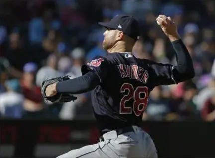  ?? TED S. WARREN — THE ASSOCIATED PRESS ?? Corey Kluber struck out 10 Mariners on Sept. 24 in Seattle. He improved to 18-4 on the season.