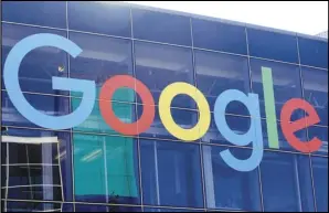  ?? JEFF CHIU/AP ?? In this Sept. 24, 2019 file photo a sign is shown on a Google building at their campus in Mountain View, Calif.
