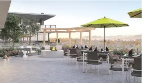  ??  ?? The rooftop patio at Opal is shown in an artist’s rendering.