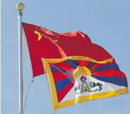  ?? DAVE ABEL / POSTMEDIA NEWS ?? A student in Canada who posted a picture of the Tibetan flag on Twitter found himself subject to the unwelcome attention of the Chinese government shortly afterward.