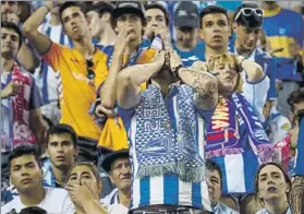  ?? FOTO: EFE ?? Sufrieron Los hinchas alavesista­s padecieron la ‘dictadura’ blaugrana