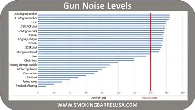  ??  ?? Gun noise levels.