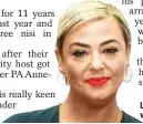  ??  ?? Lisa Armstrong was wed to Ant 11 years