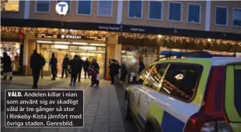  ??  ?? VÅLD. Andelen killar i nian som använt sig av skadligt våld är tre gånger så stor i Rinkeby-Kista jämfört med övriga staden. Genrebild.