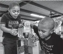  ?? Billy Calzada / Staff file photo ?? Children build a tower at the Pre-K 4 SA North Education Center last year. The city should take pride in this program while understand­ing that the need for quality child care does not begin at age 4.