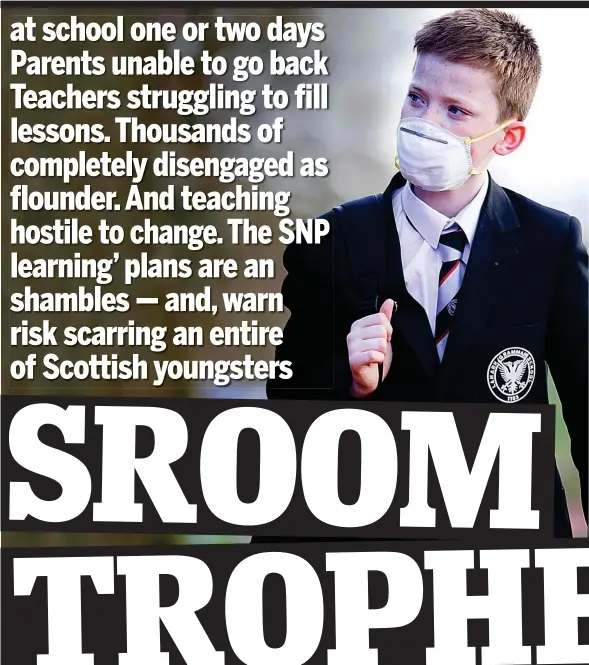  ??  ?? Face of things to come?: Masks are among the many issues still to be resolved by Nicola Sturgeon and John Swinney