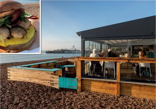  ??  ?? ABOVE Look out on the Solent from Southsea Beach Café BELOW The Hut at Bamburgh – small but mighty