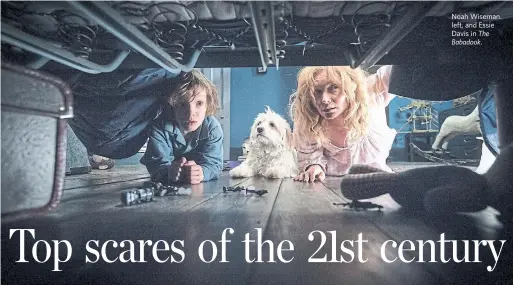  ?? IFC FILMS ?? Noah Wiseman. left, and Essie Davis in The Babadook.