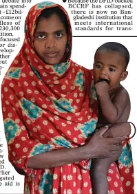  ??  ?? WORRIED SICK: Fahima Begum with her son who was seriously ill