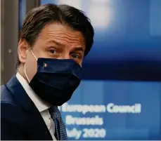  ?? REUTERS ?? A Bruxelles. Negoziato durissimo per il primo ministro italiano Giuseppe Conte