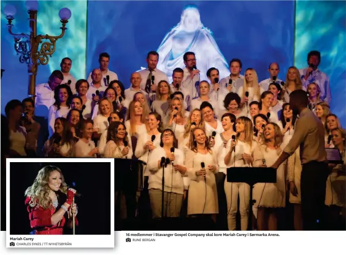  ?? CHARLES SYKES / TT NYHETSBYRÅ­N
RUNE BERGAN ?? Mariah Carey16 medlemmer i Stavanger Gospel Company skal kore Mariah Carey i Sørmarka Arena.