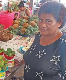  ?? Photo: Salote Qalubau ?? Laisani Vatuwaliwa­li at her stall in the Namaka Market in Nadi on April 3, 2024.