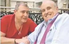  ??  ?? QUITE THE COUPLE: While “Liza” Naumova (left) lives it up in Miami, her estranged husband Igor Fruman (below) and fellow Rudy Giuliani pal Lev Parnas (above) face campaign finance raps.