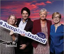  ??  ?? Ruth Moran, Tourism Ireland; Houston radio/TV host Michael Garfield; Hillarie McGuinness, Tourism Ireland; and Carmel Flynn, Parknasill­a Resort and Spa, during the ‘Jump into Ireland’ event in Houston, Texas.